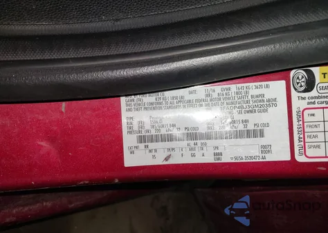 2016 Ford Fiesta Se z USA, uszkodzony, nr VIN 3FADP4BJ3GM203570